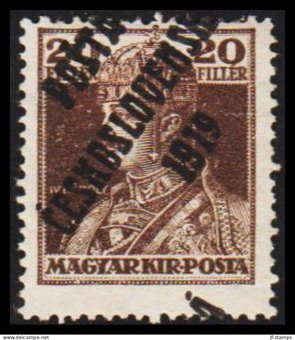 1919. CESKOSLOVENSKO. POSTA CESKOSLOVENSKA 1919 On 20 FILLER Karl IV MAGYAR KIR POSTA. Hinged. - JF544318 - Neufs