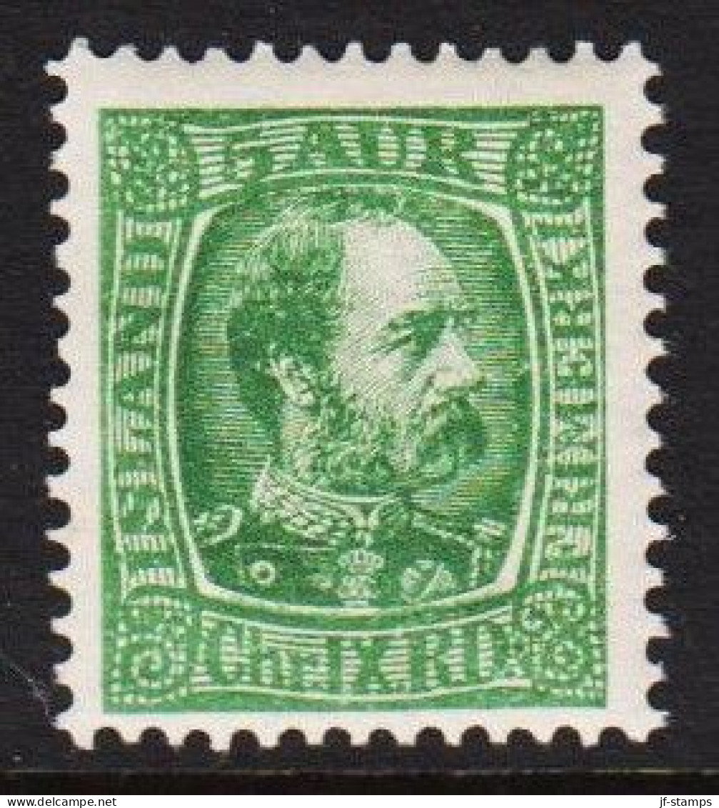 __1902. ISLAND. King Christian IX. 5 Aur Green. Beautiful Never Hinged Stamp.  (Michel 37) - JF544347 - Nuevos