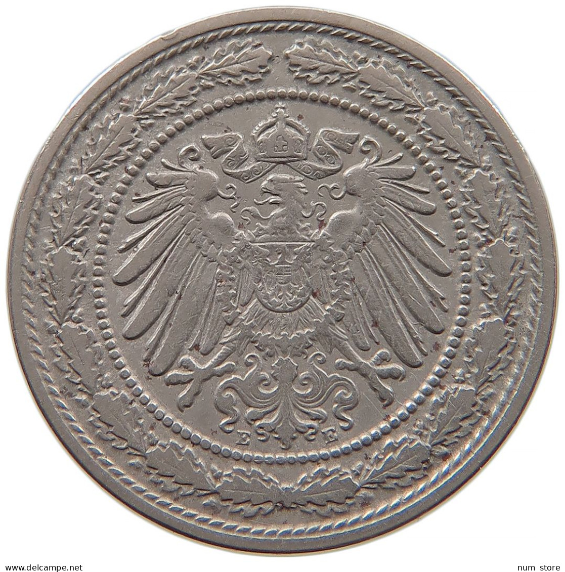 GERMANY EMPIRE 20 PFENNIG 1892 E #t032 0621 - 20 Pfennig