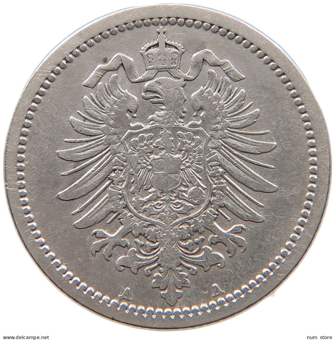 GERMANY EMPIRE 50 PFENNIG 1876 A #t031 0641 - 50 Pfennig