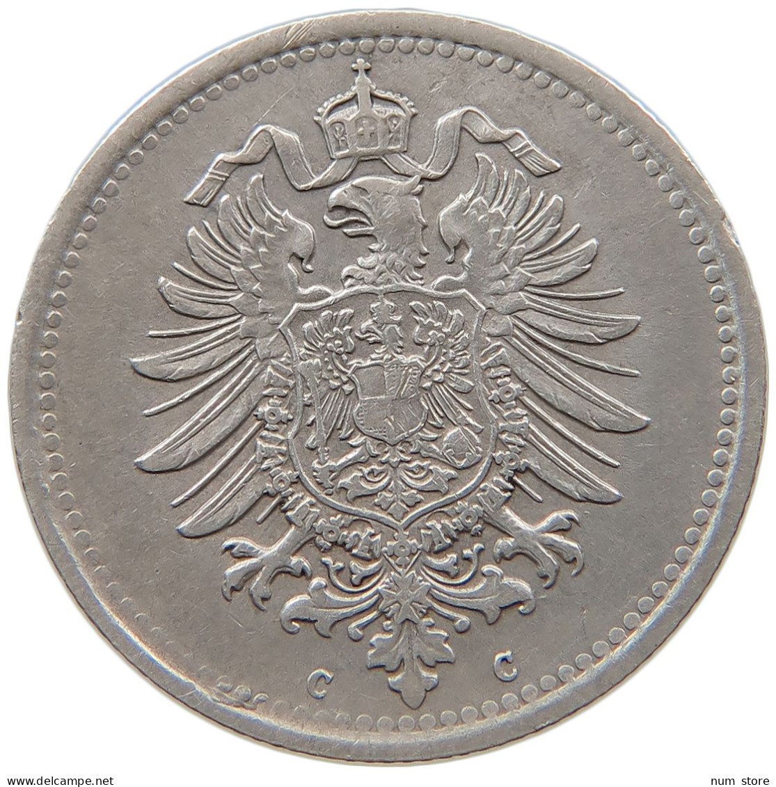 GERMANY EMPIRE 50 PFENNIG 1875 C #t031 0647 - 50 Pfennig