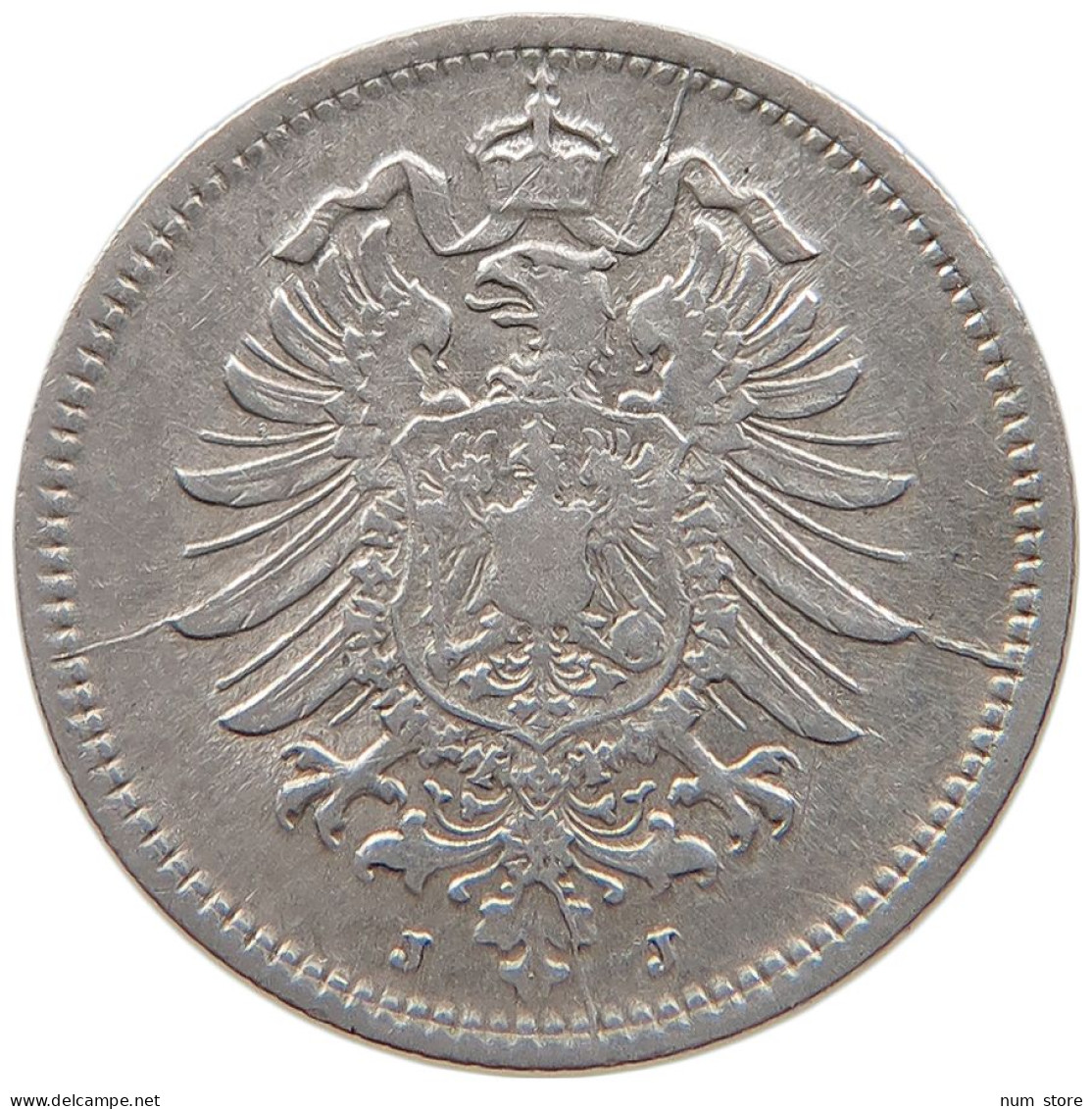 GERMANY EMPIRE 20 PFENNIG 1875 J #t031 0661 - 20 Pfennig