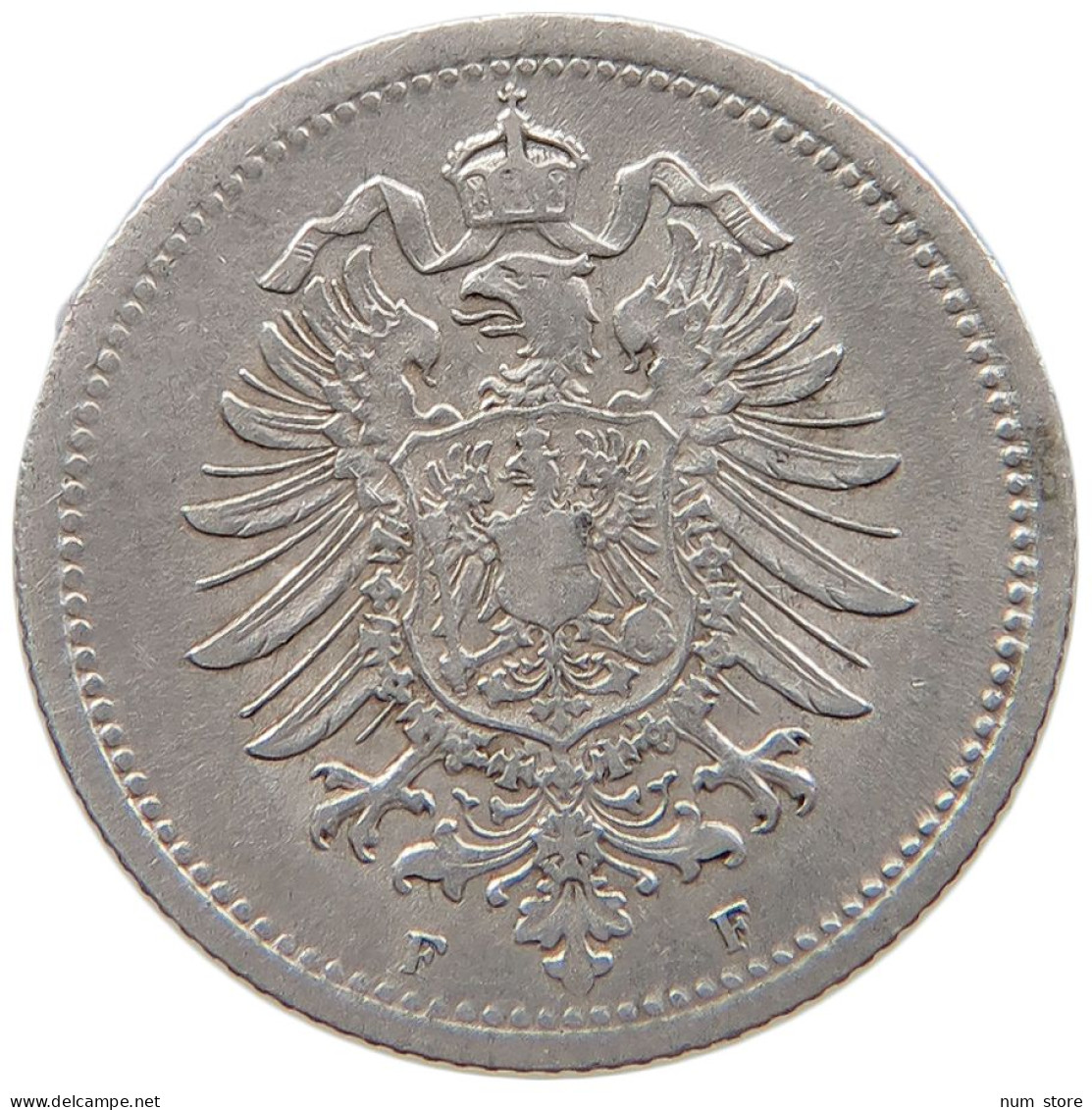 GERMANY EMPIRE 20 PFENNIG 1876 F #t031 0675 - 20 Pfennig