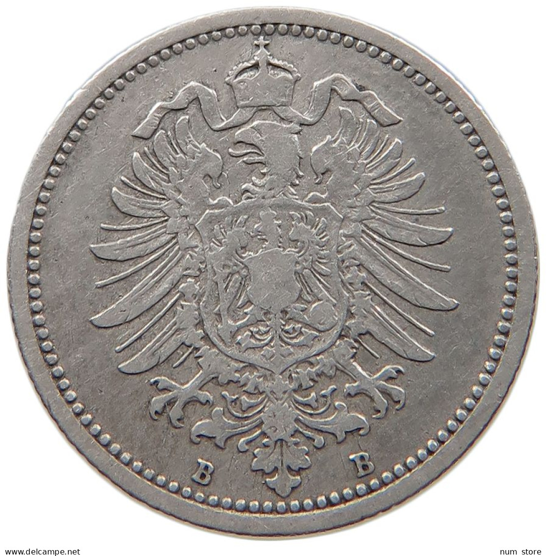 GERMANY EMPIRE 20 PFENNIG 1876 B #t031 0677 - 20 Pfennig