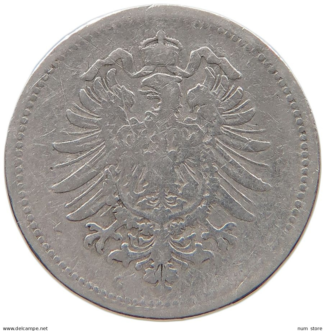 GERMANY EMPIRE 20 PFENNIG 1874 G DIE ERROR #t031 0659 - 20 Pfennig