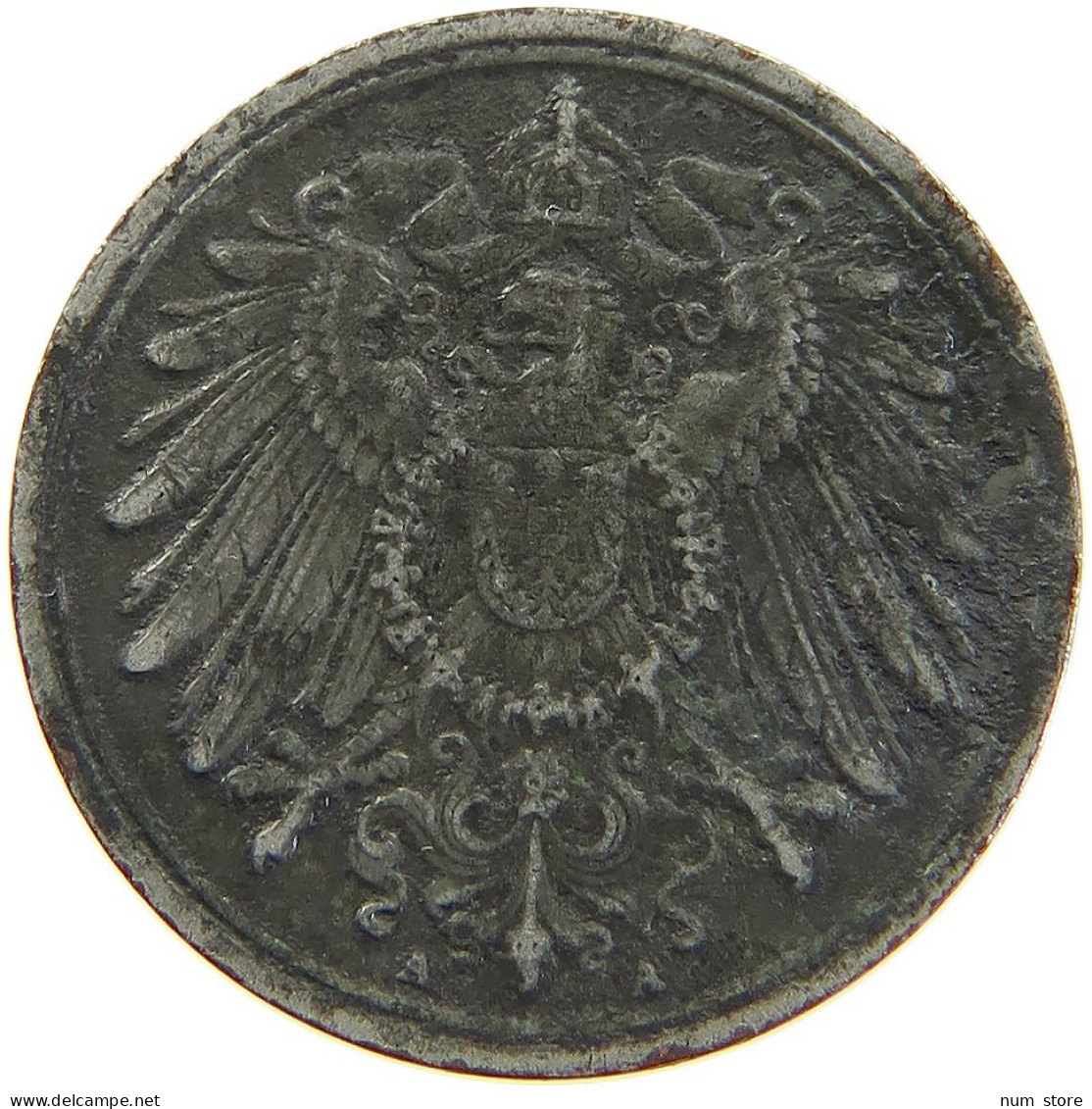 GERMANY EMPIRE 1 PFENNIG 1912 A SILVER PLATED #t032 0435 - 1 Pfennig