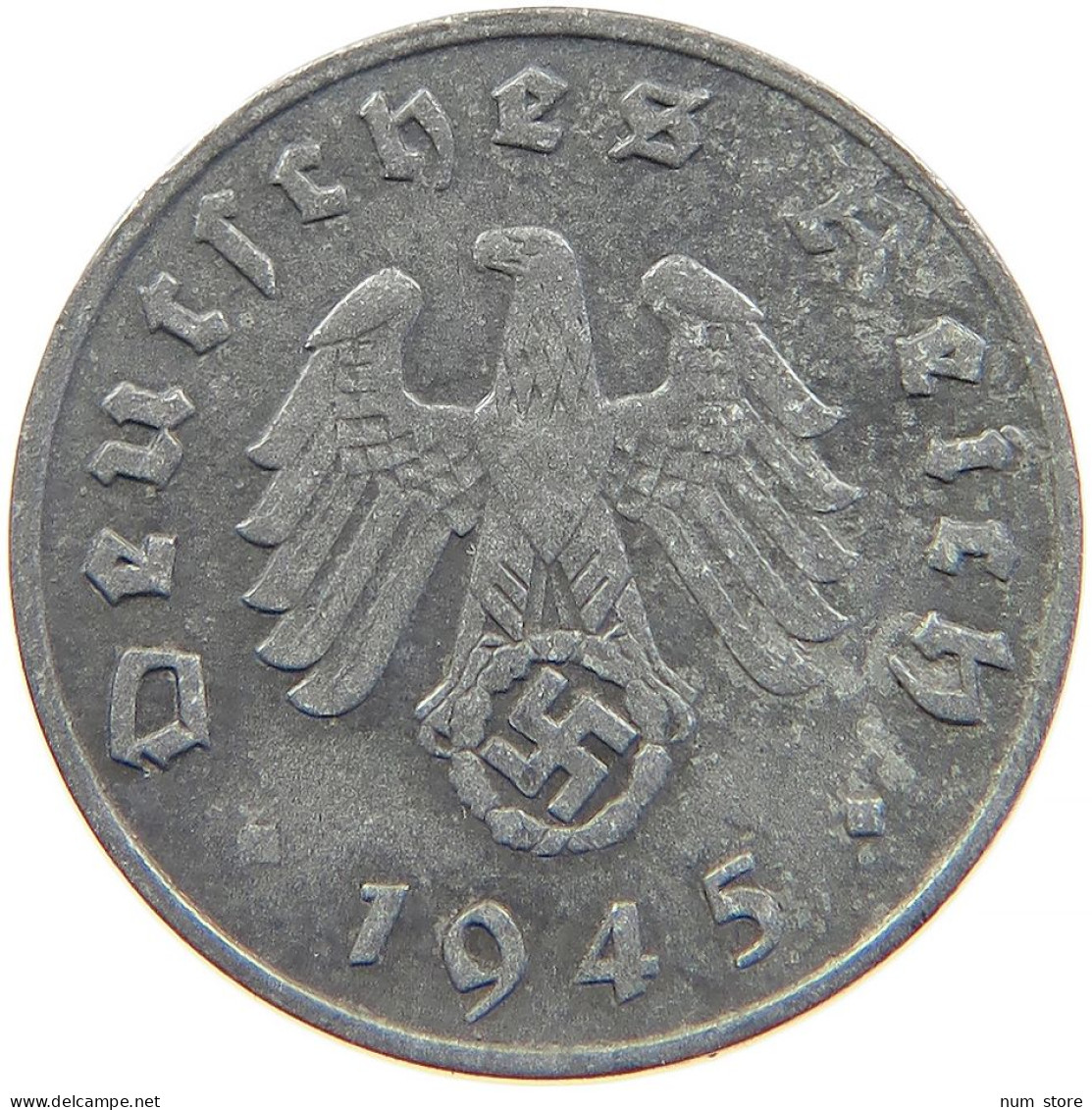 GERMANY 1 PFENNIG 1945 E RARE #t033 0235 - 1 Reichspfennig