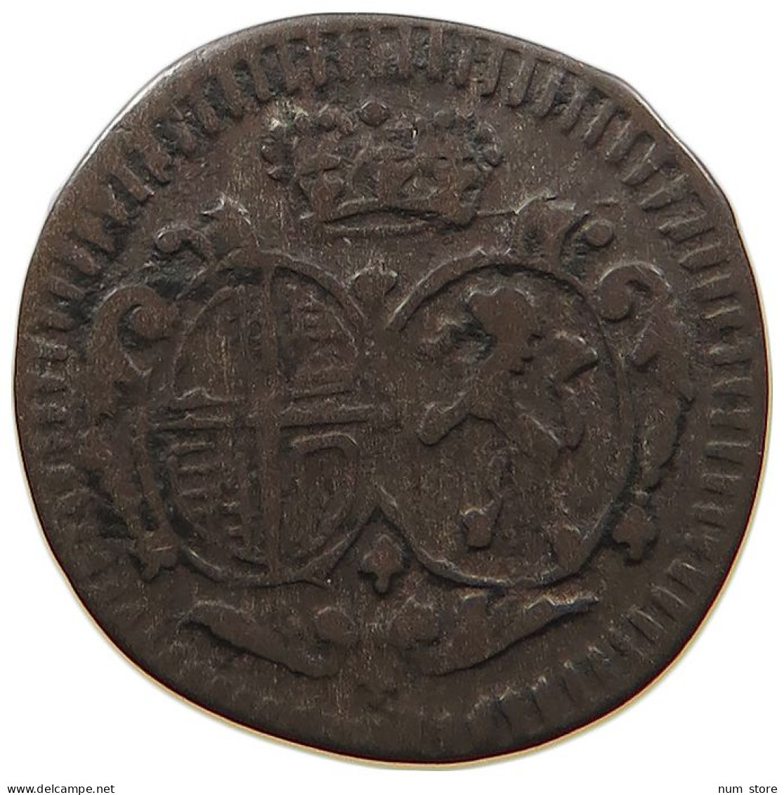 GERMAN STATES PFENNIG 1745 BRANDENBURG BAYREUTH Friedrich 1735-1763 #t032 0501 - Groschen & Andere Kleinmünzen