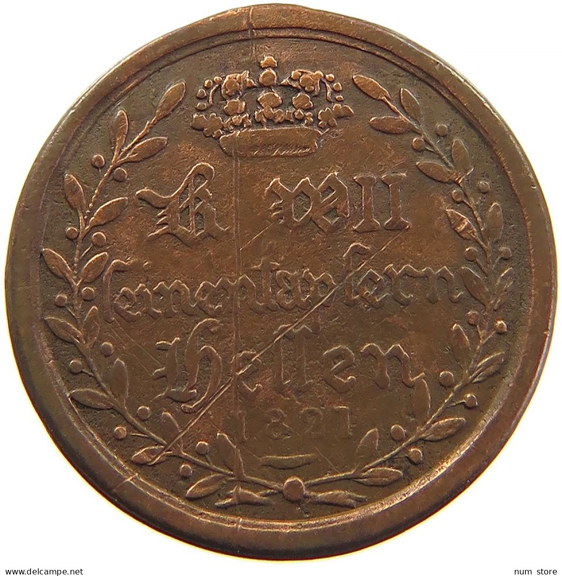 GERMAN STATES MEDAL 1814-1815 Commemorative War Medal HESSEN KASSEL 18mm 1.9g #t032 0749 - Groschen & Andere Kleinmünzen