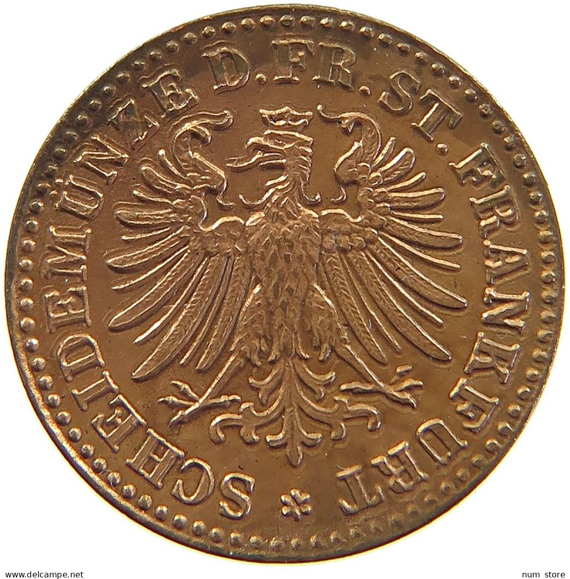 GERMAN STATES HELLER 1862 FRANKFURT #t033 0007 - Groschen & Andere Kleinmünzen