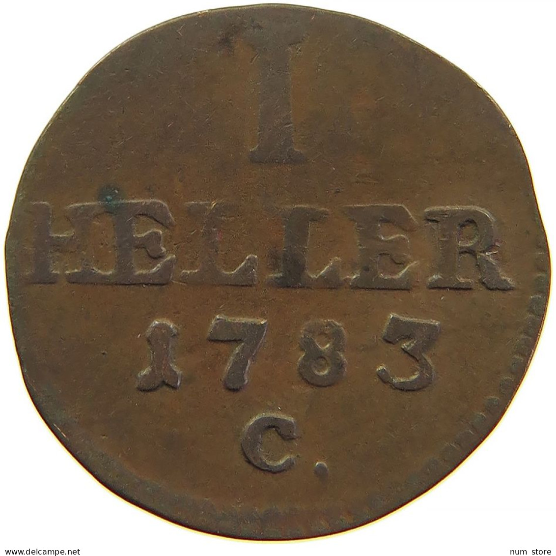 GERMAN STATES HELLER 1783 C SACHSEN ALBERTINISCHE LINIE Friedrich August III. 1763-1806 #t032 0741 - Groschen & Andere Kleinmünzen