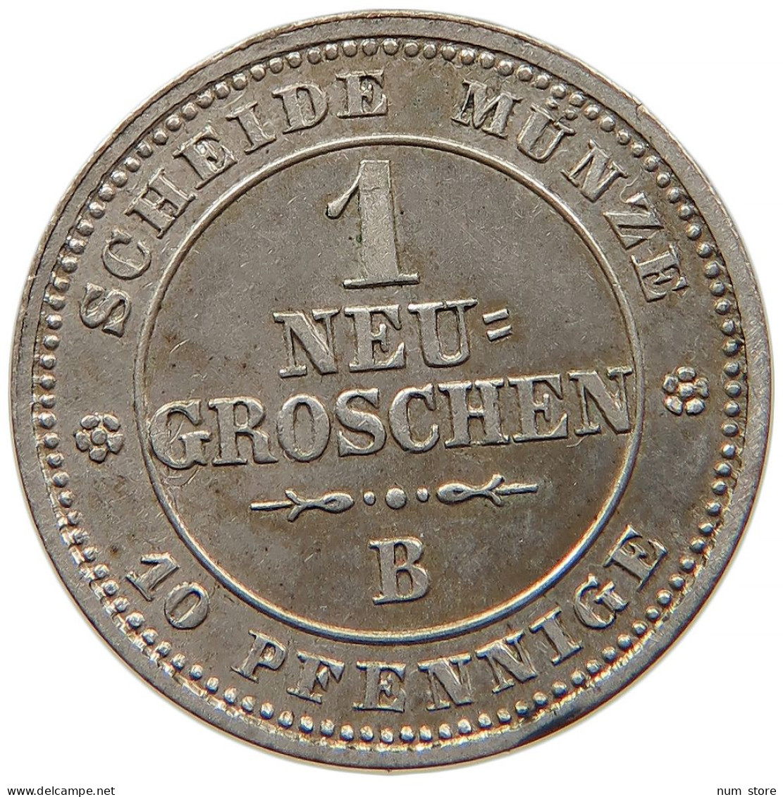 GERMAN STATES GROSCHEN 1863 SACHSEN ALBERTINISCHE LINIE Johann (1854-1873) #t032 0807 - Groschen & Andere Kleinmünzen