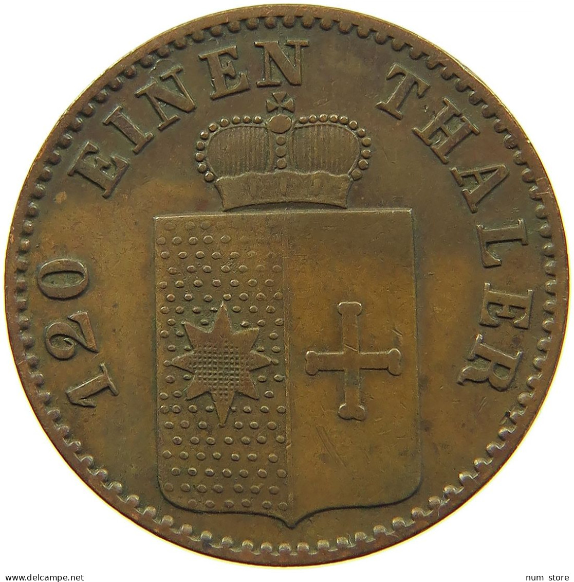 GERMAN STATES 3 PFENNIG 1867 WALDECK Georg Victor 1852-1893. #t032 0973 - Groschen & Andere Kleinmünzen