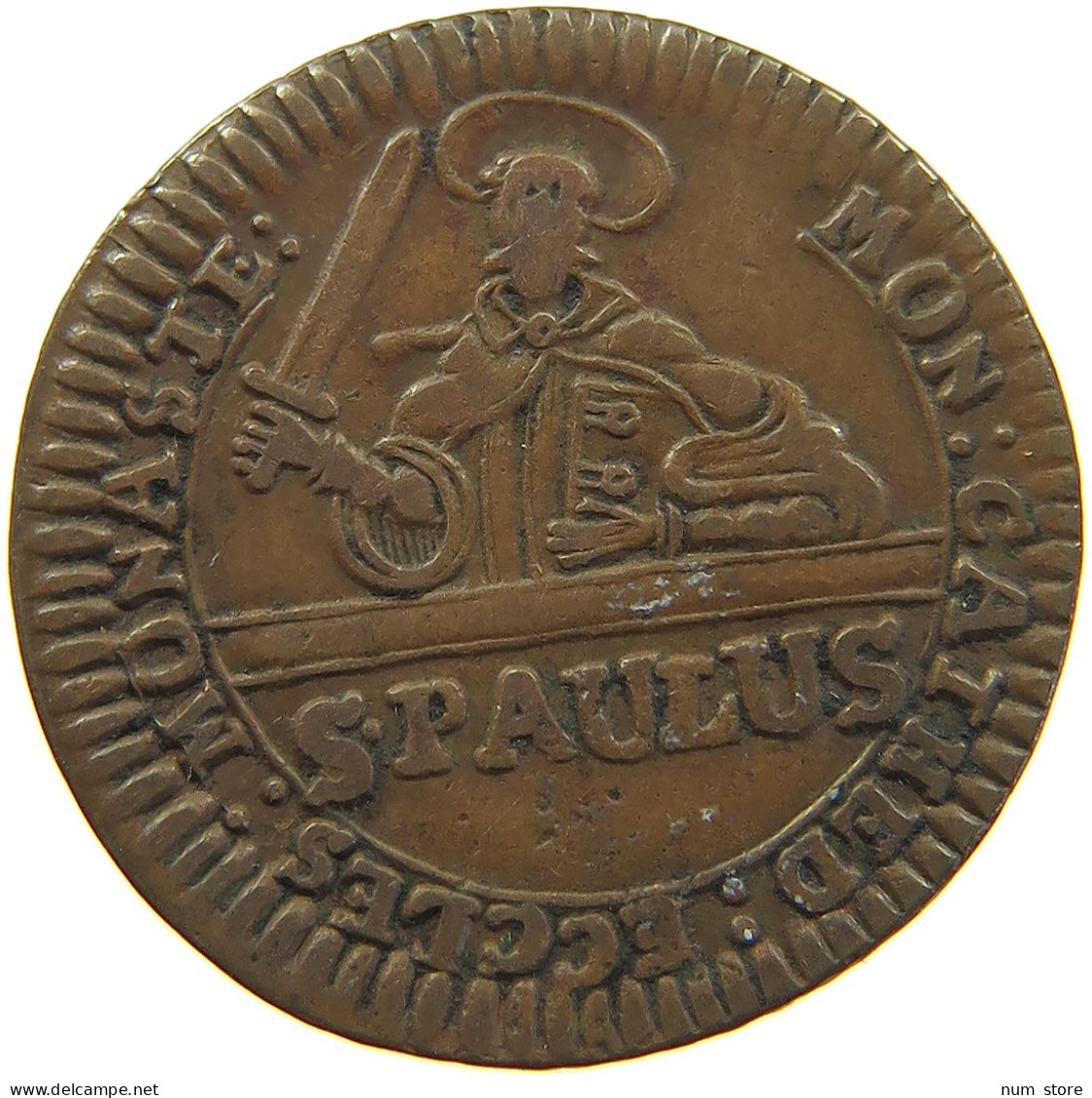 GERMAN STATES 3 PFENNIG 1759 MÜNSTER DOMKAPITEL #t032 1117 - Groschen & Andere Kleinmünzen