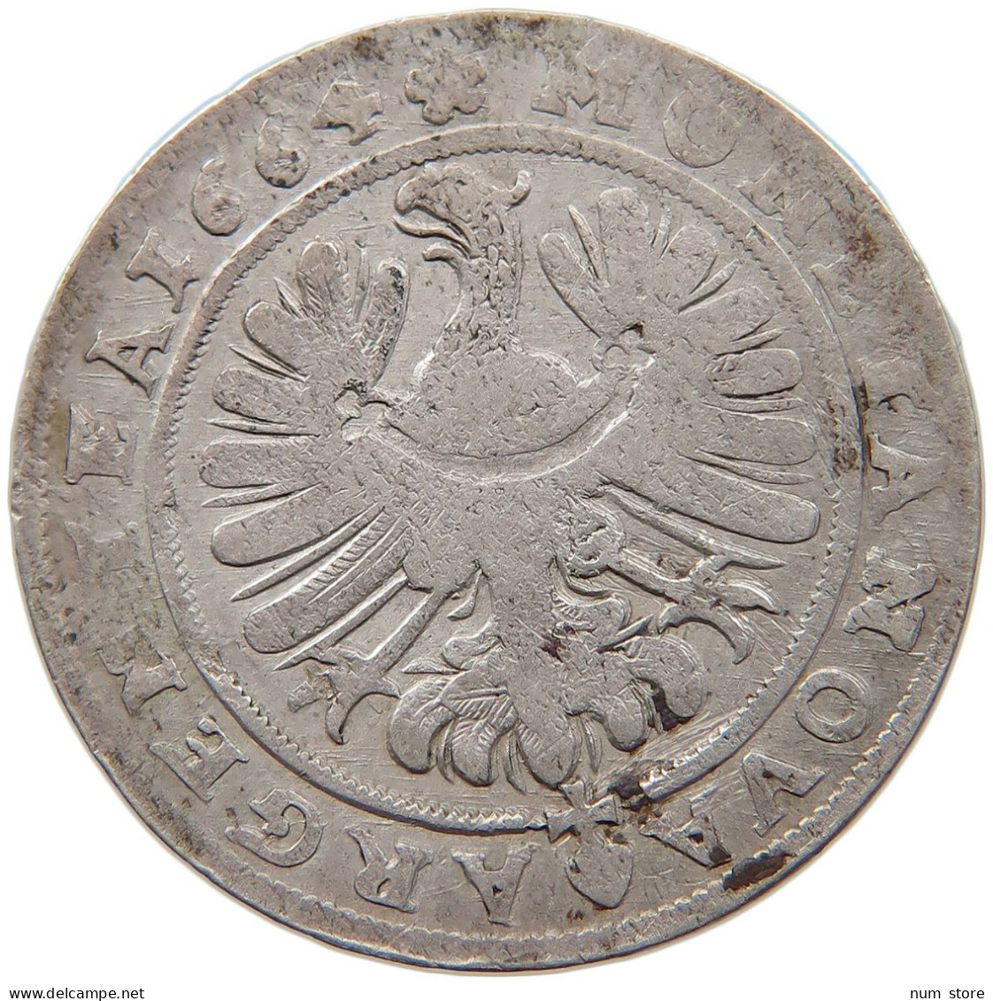 GERMAN STATES 3 KREUZER 1664 SCHLESIEN LIEGNITZ BRIEG Georg III. (1639-1664) #t032 0423 - Groschen & Andere Kleinmünzen