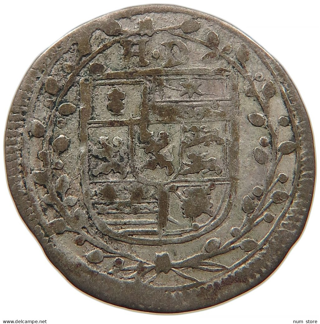 GERMAN STATES 2 ALBUS 1705 DATE 5 INVERTED HESSEN DARMSTADT Ernst Ludwig 1678-1739. #t032 0851 - Small Coins & Other Subdivisions