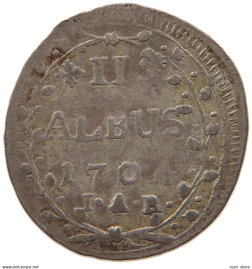 GERMAN STATES 2 ALBUS 1704 HESSEN DARMSTADT Ernst Ludwig 1678-1739. #t032 0853 - Small Coins & Other Subdivisions