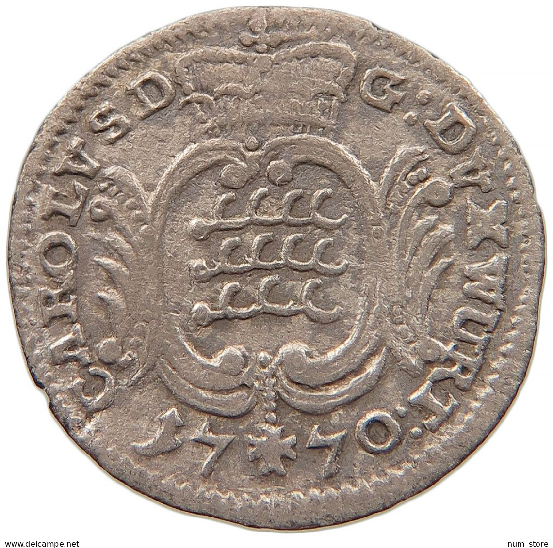 GERMAN STATES 1/48 TALER 1770 WÜRTTEMBERG Karl Eugen (1744-1793) #t032 0907 - Monedas Pequeñas & Otras Subdivisiones