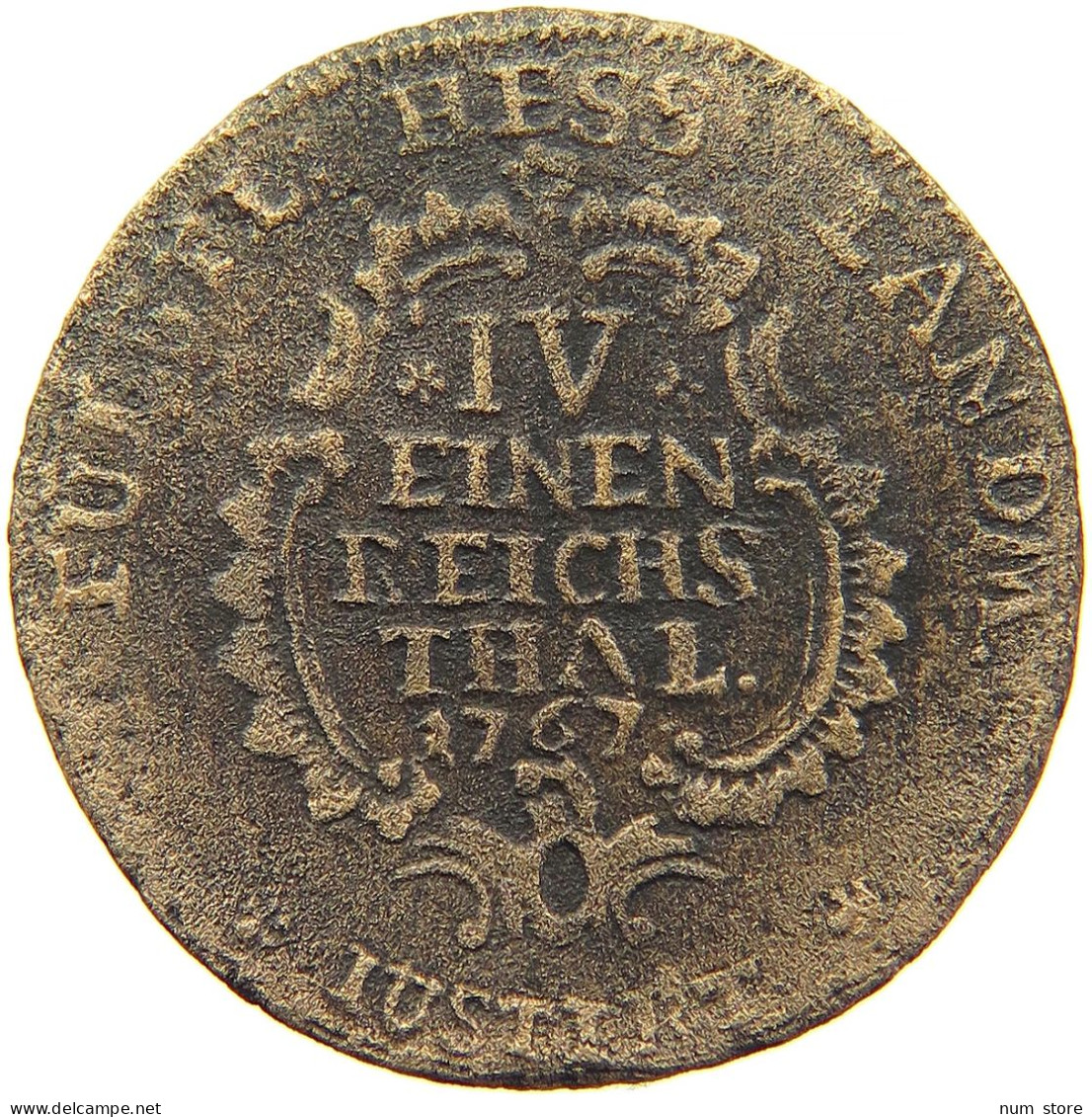 GERMAN STATES 1/4 TALER 1767 HESSEN KASSEL ZEITGENÖSSISCHE FÄLSCHUNG #t032 0935 - Small Coins & Other Subdivisions