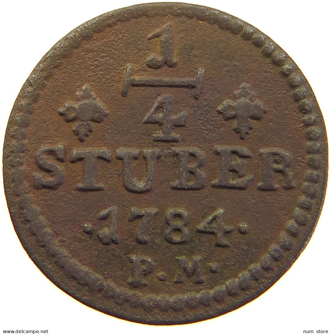 GERMAN STATES 1/4 STÜBER 1784 JÜLICH BERG Karl Theodor 1742-1799 #t033 0077 - Small Coins & Other Subdivisions
