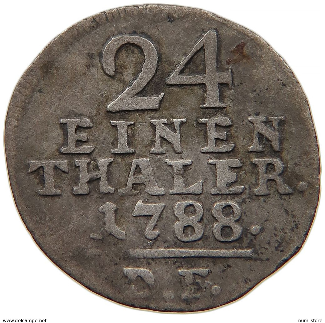 GERMAN STATES 1/24 TALER 1788 HESSEN KASSEL Wilhelm IX. 1785-1803 #t032 0901 - Groschen & Andere Kleinmünzen