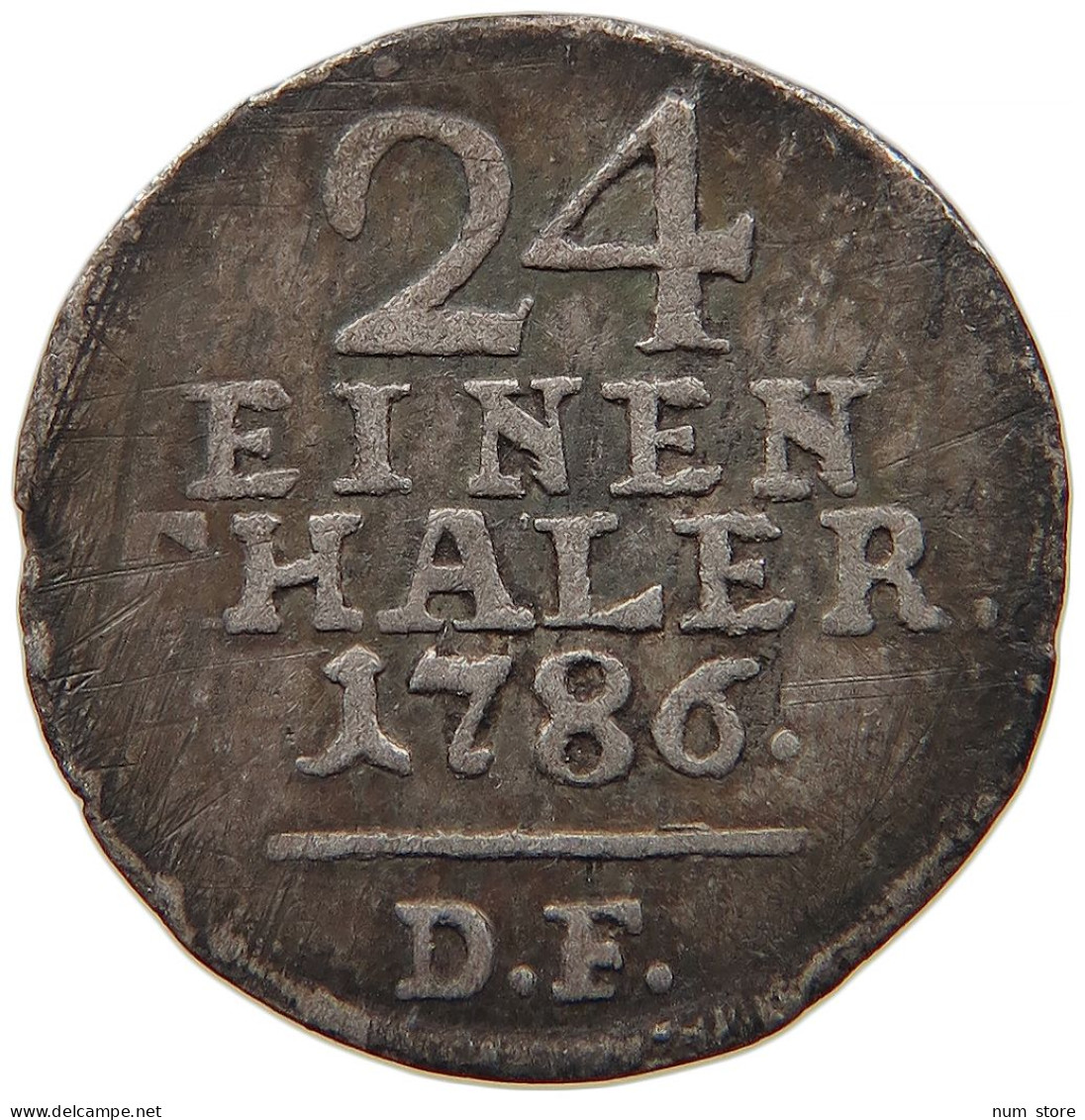 GERMAN STATES 1/24 TALER 1786 HESSEN KASSEL Wilhelm IX. 1785-1803 #t032 0897 - Monedas Pequeñas & Otras Subdivisiones