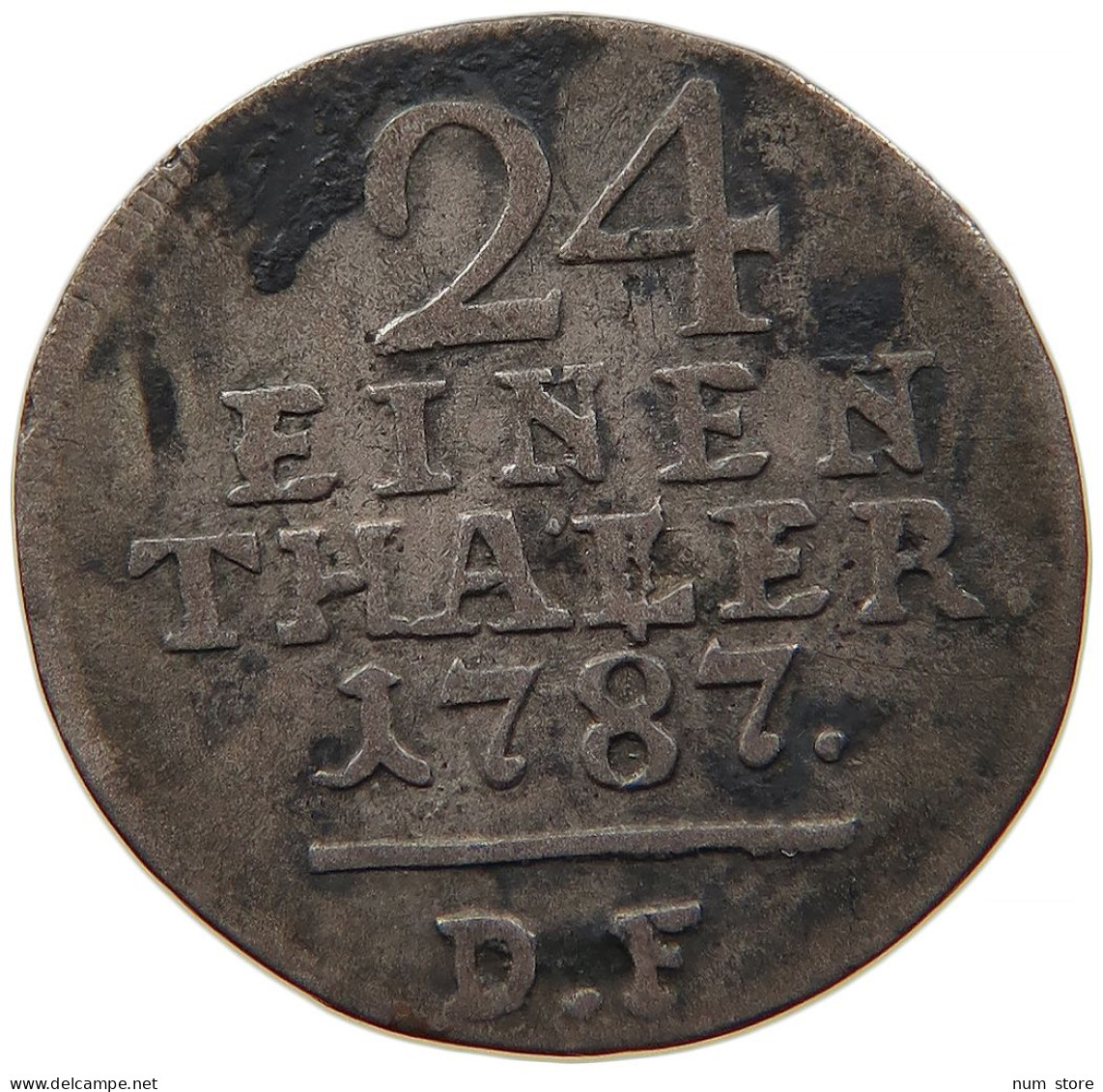 GERMAN STATES 1/24 TALER 1787 HESSEN KASSEL Wilhelm IX. 1785-1803 #t032 0903 - Kleine Munten & Andere Onderverdelingen