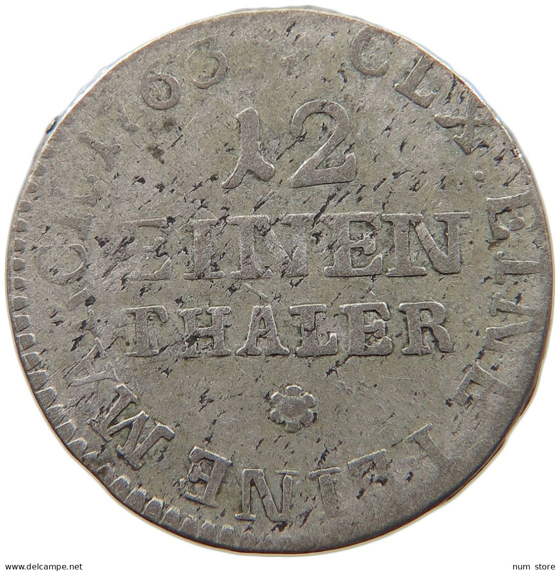 GERMAN STATES 1/24 TALER 1763 SACHSEN SACHSEN ALBERTINISCHE LINIE Friedrich August II. 1733-1763 #t032 0801 - Small Coins & Other Subdivisions