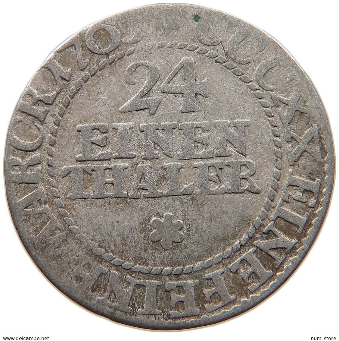 GERMAN STATES 1/24 TALER 1763 SACHSEN SACHSEN ALBERTINISCHE LINIE Friedrich August II. 1733-1763 #t032 0797 - Groschen & Andere Kleinmünzen