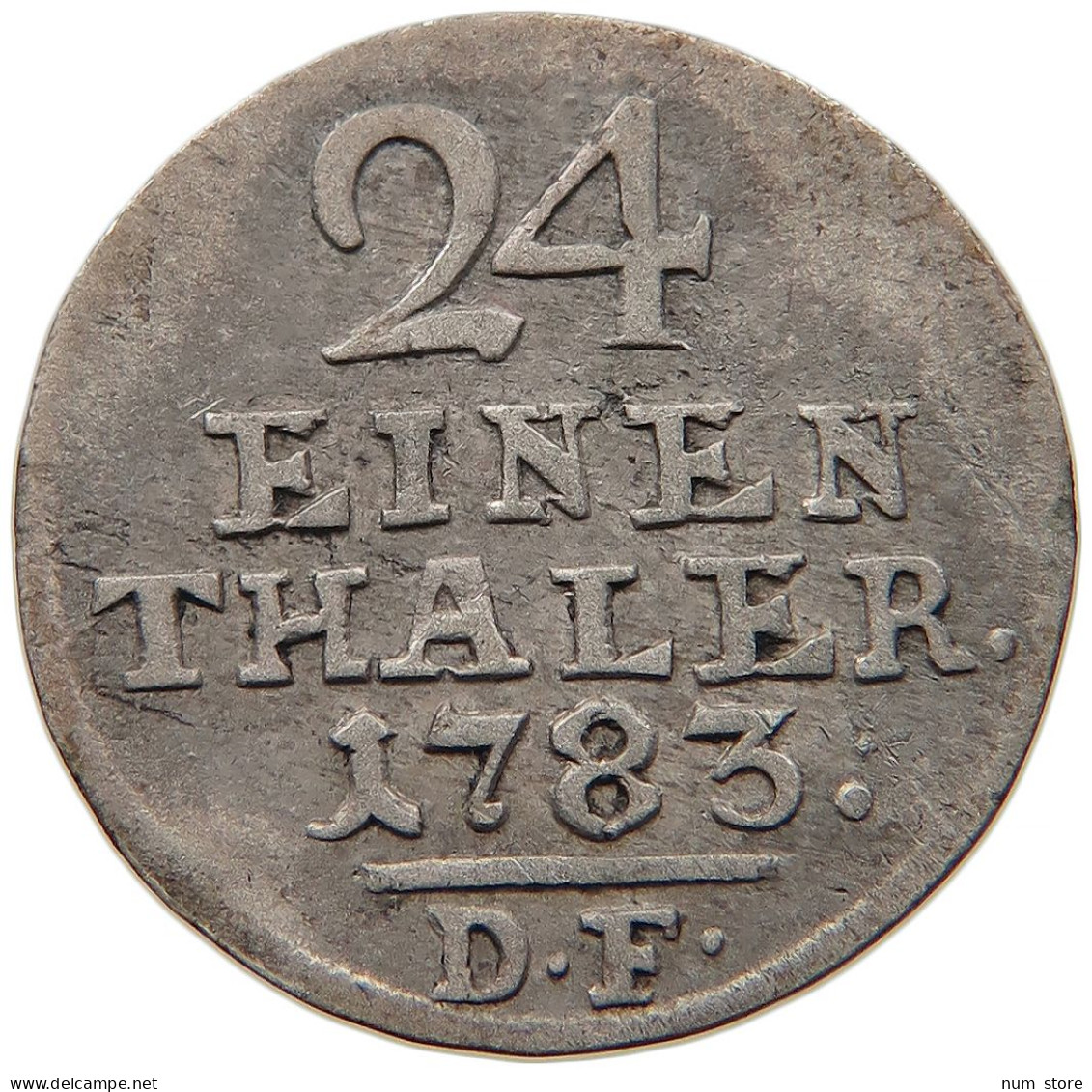 GERMAN STATES 1/24 TALER 1783 HESSEN KASSEL Friedrich II. 1760-1785. #t032 0905 - Small Coins & Other Subdivisions