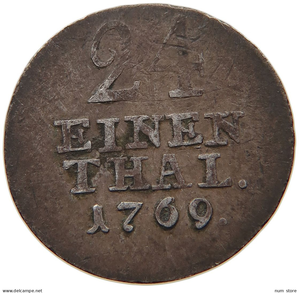 GERMAN STATES 1/24 TALER 1769 HESSEN KASSEL Friedrich II. 1760-1785 #t033 0155 - Small Coins & Other Subdivisions