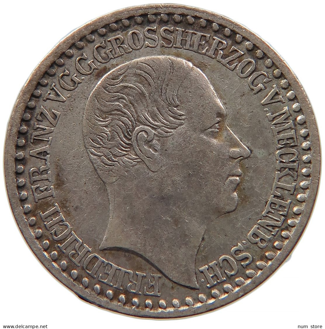 GERMAN STATES 1/12 TALER 1848 1/12 TALER 1848 MECKLENBURG SCHWERIN Friedrich Franz II. 1842-1883 #t032 1059 - Small Coins & Other Subdivisions