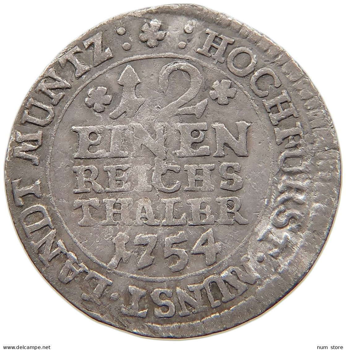 GERMAN STATES 1/12 TALER 1754 MÜNSTER BISTUM Clemens August Von Bayern, 1719-1761 #t033 0215 - Monedas Pequeñas & Otras Subdivisiones
