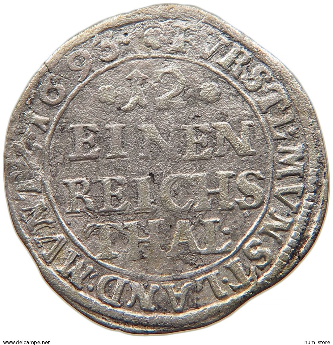 GERMAN STATES 1/12 TALER 1693 MÜNSTER BISTUM Friedrich Christian Von Plettenberg 1688-1706 #t033 0217 - Small Coins & Other Subdivisions