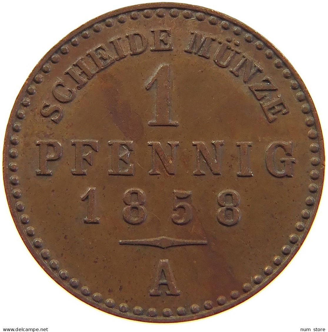 GERMAN STATES 1 PFENNIG 1858 SACHSEN WEIMAR EISENACH #t032 0735 - Small Coins & Other Subdivisions