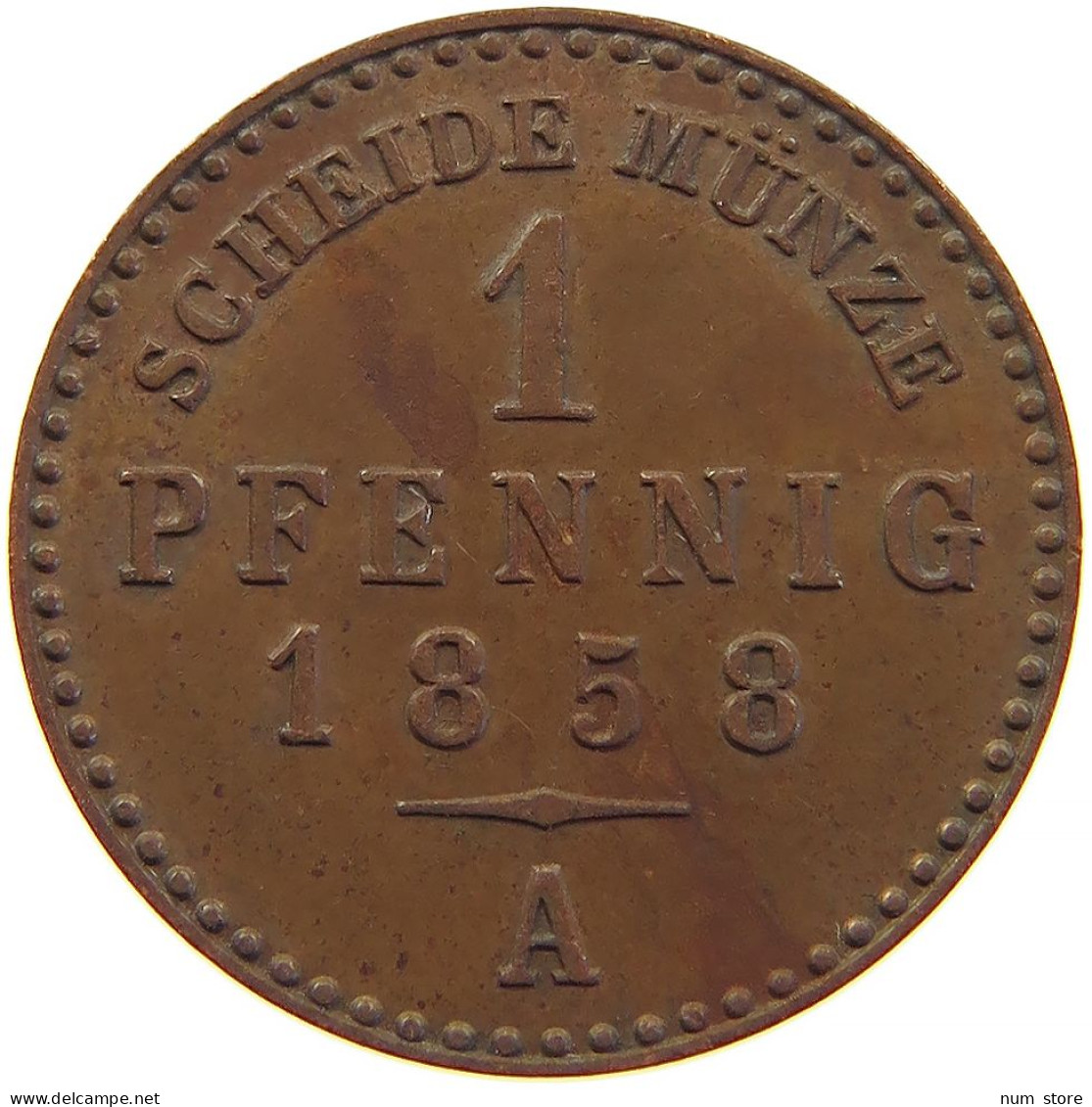 GERMAN STATES 1 PFENNIG 1858 SACHSEN WEIMAR EISENACH #t032 0735 - Groschen & Andere Kleinmünzen