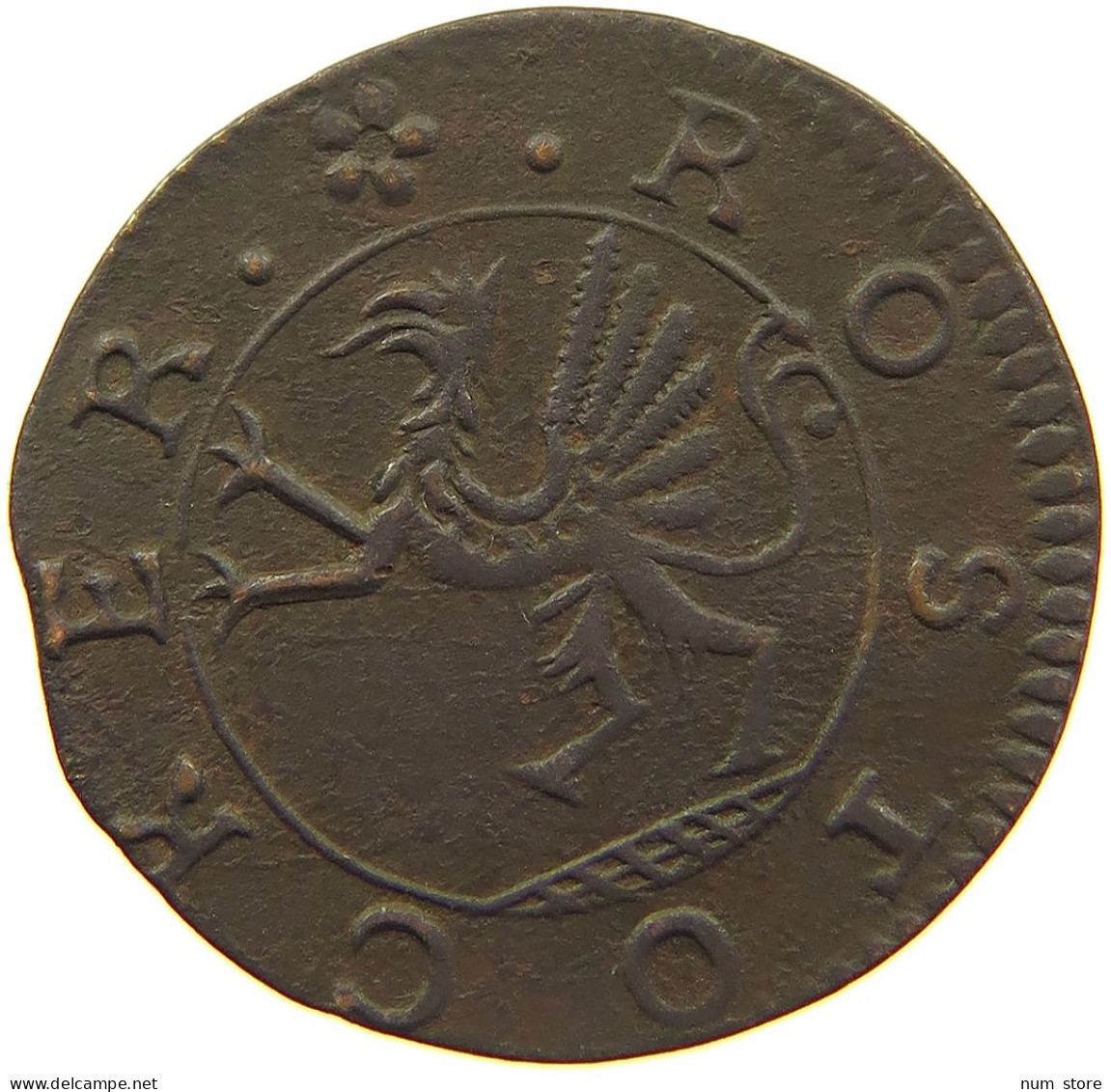 GERMAN STATES 1 PFENNIG 1782 MECKLENBURG ROSTOCK STADT #t032 1023 - Small Coins & Other Subdivisions