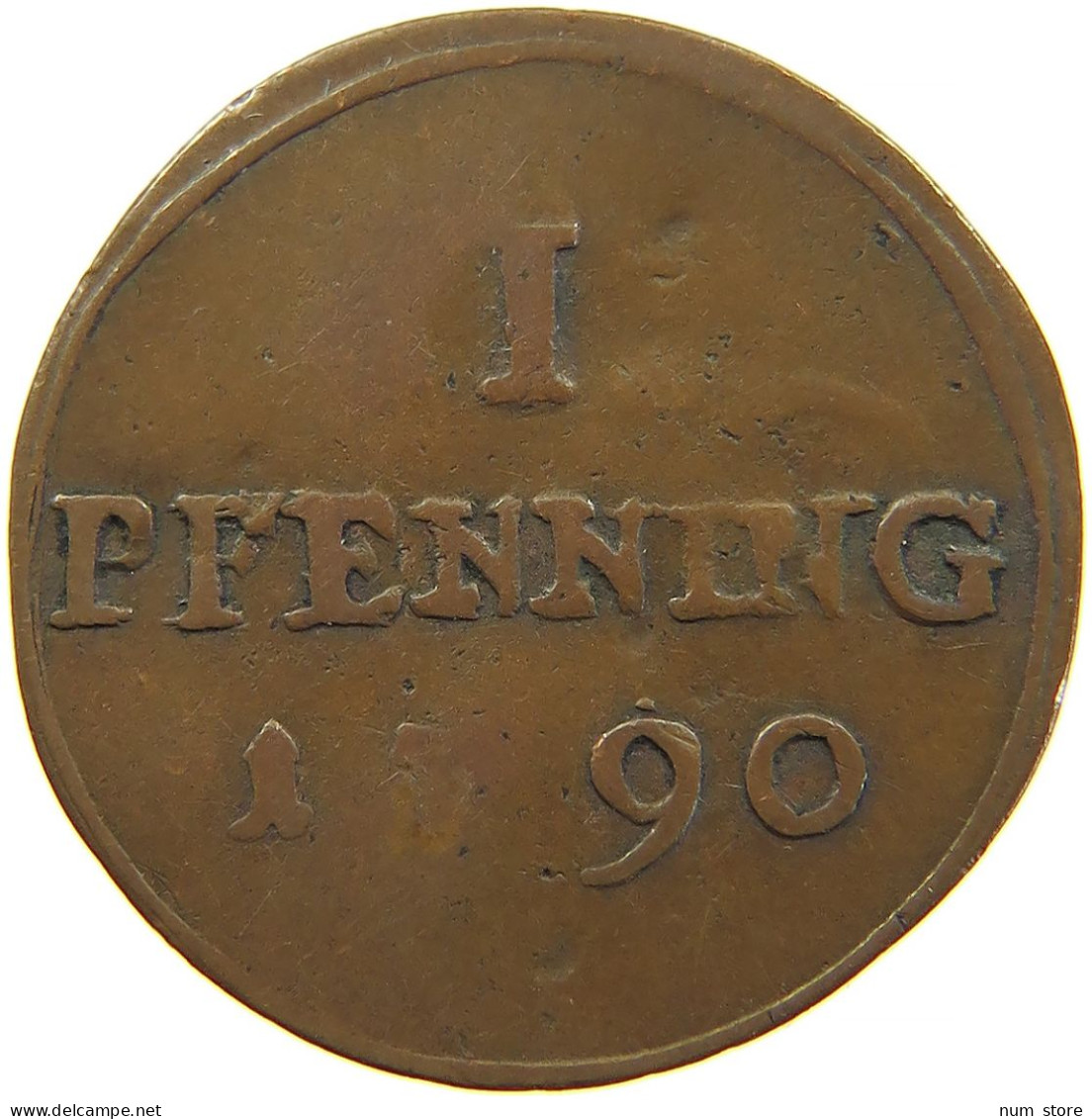 GERMAN STATES 1 PFENNIG 1790 MÜNSTER DOMKAPITEL #t032 1131 - Small Coins & Other Subdivisions