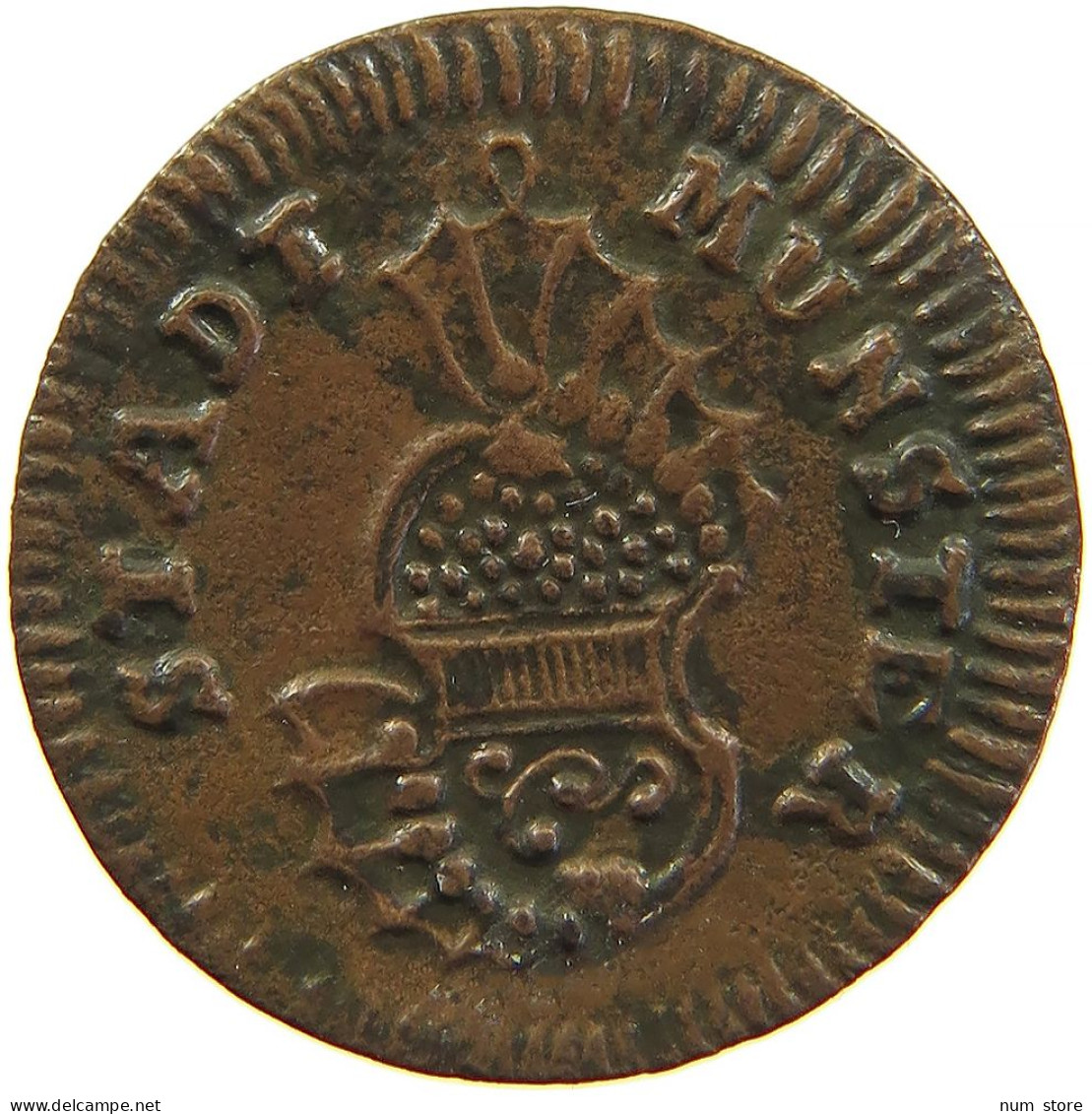 GERMAN STATES 1 PFENNIG 1758 MÜNSTER STADT #t033 0005 - Groschen & Andere Kleinmünzen