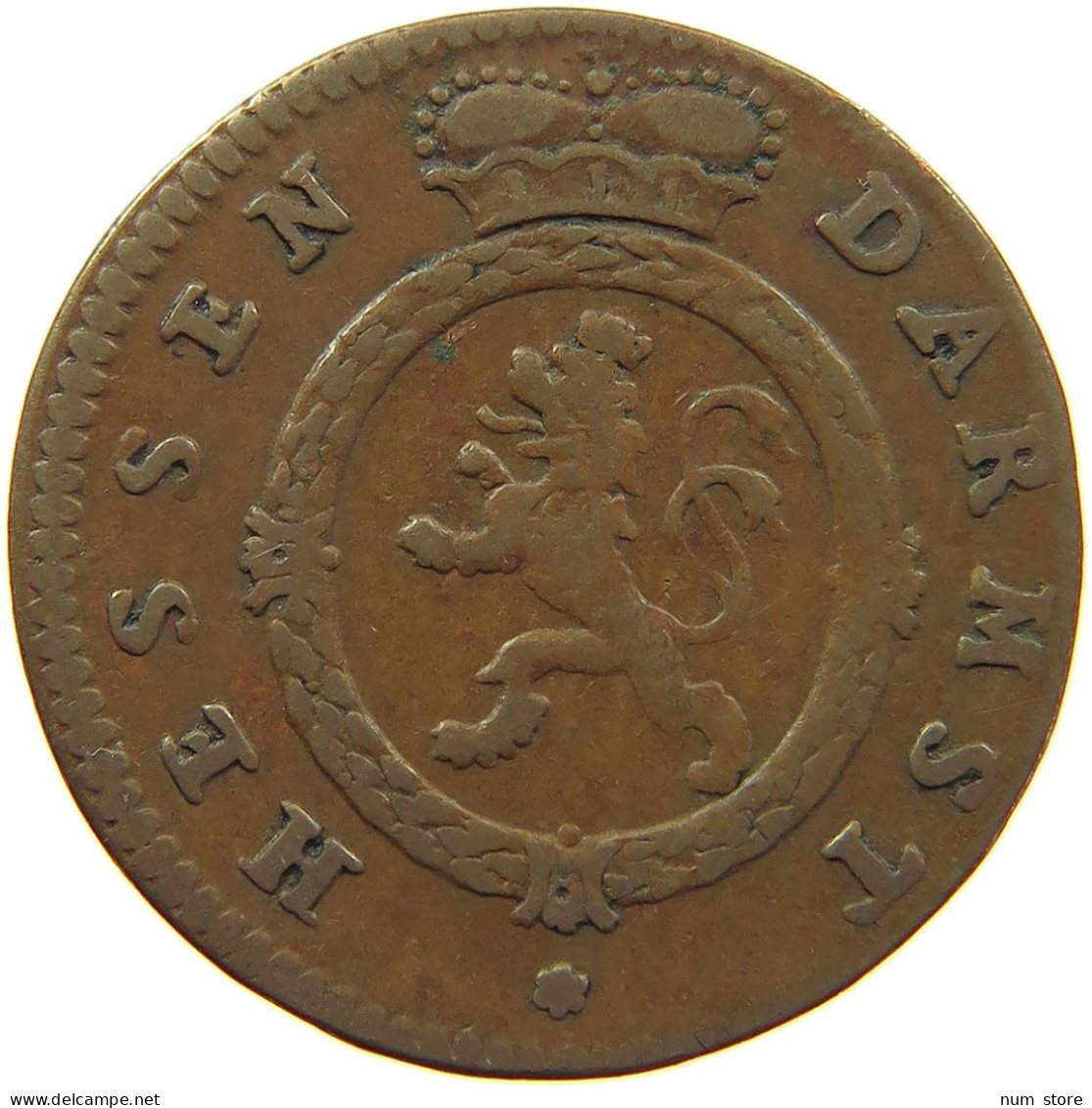 GERMAN STATES 1 PFENNIG 1777 HESSEN DARMSTADT Ludwig IX 1768-1790 #t032 0977 - Piccole Monete & Altre Suddivisioni