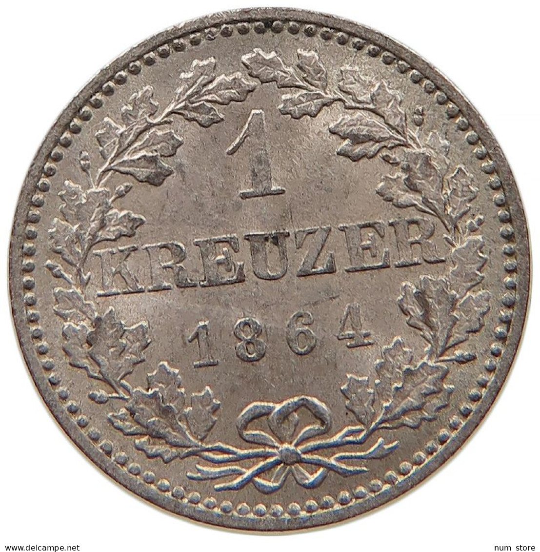 GERMAN STATES 1 KREUZER 1864 FRANKFURT #t032 1093 - Monedas Pequeñas & Otras Subdivisiones