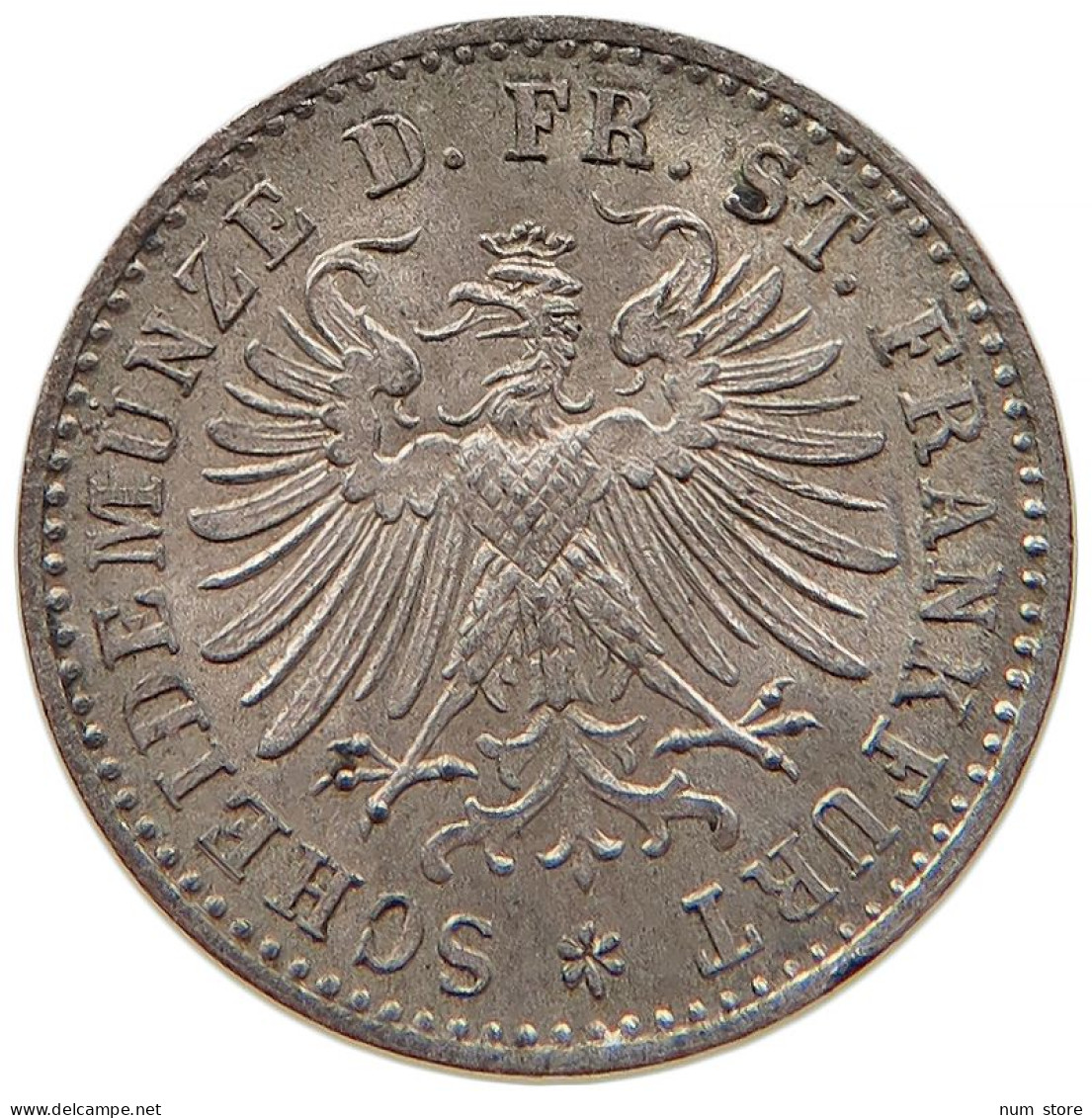 GERMAN STATES 1 KREUZER 1864 FRANKFURT #t032 1093 - Piccole Monete & Altre Suddivisioni