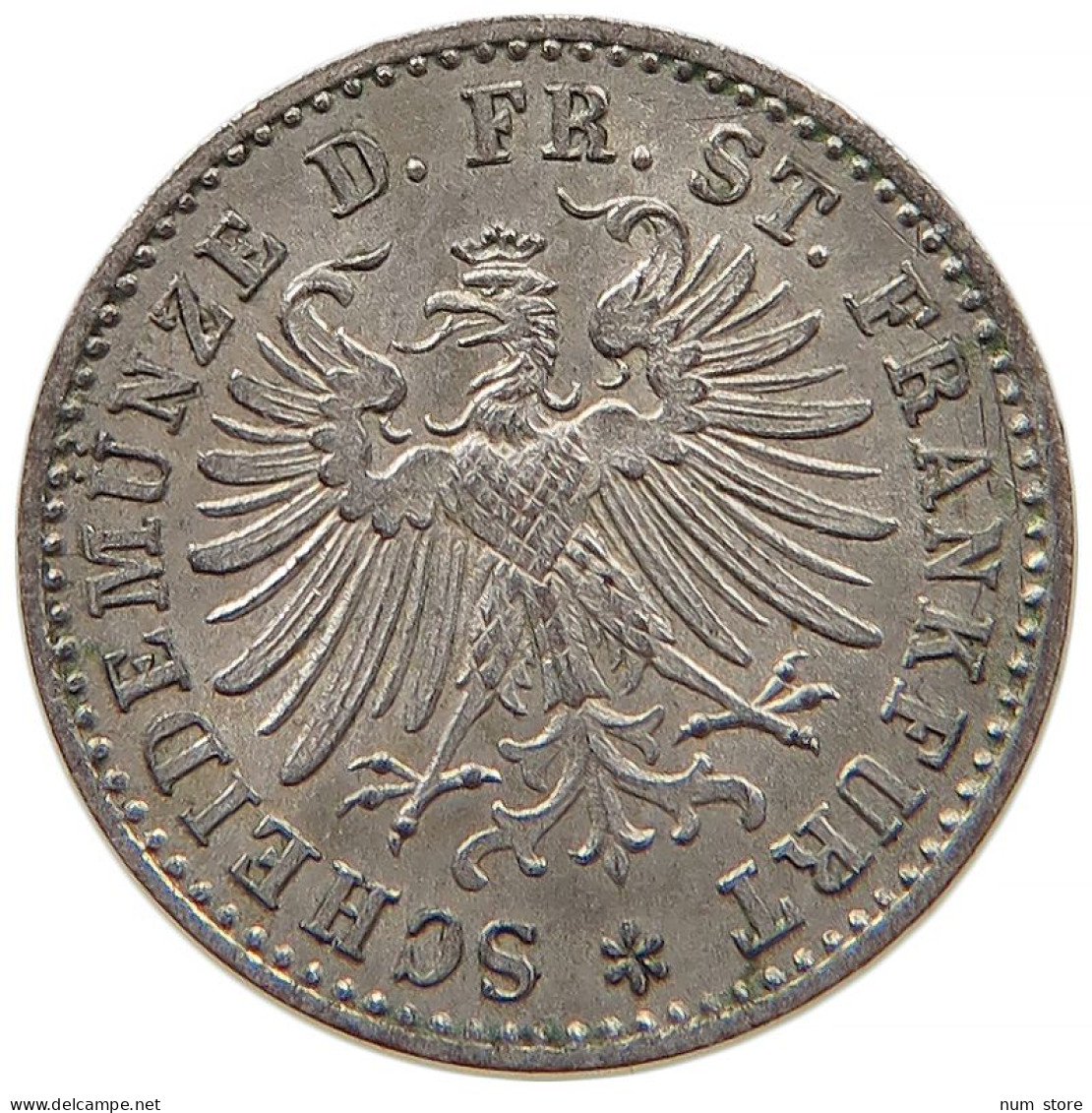 GERMAN STATES 1 KREUZER 1866 FRANKFURT #t032 1095 - Monedas Pequeñas & Otras Subdivisiones