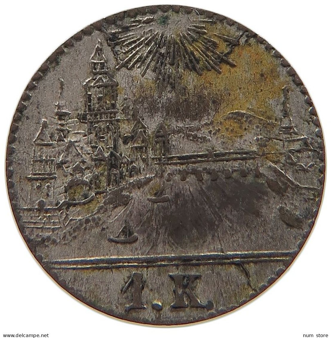 GERMAN STATES 1 KREUZER O.J. FRANKFURT #t032 1105 - Monedas Pequeñas & Otras Subdivisiones