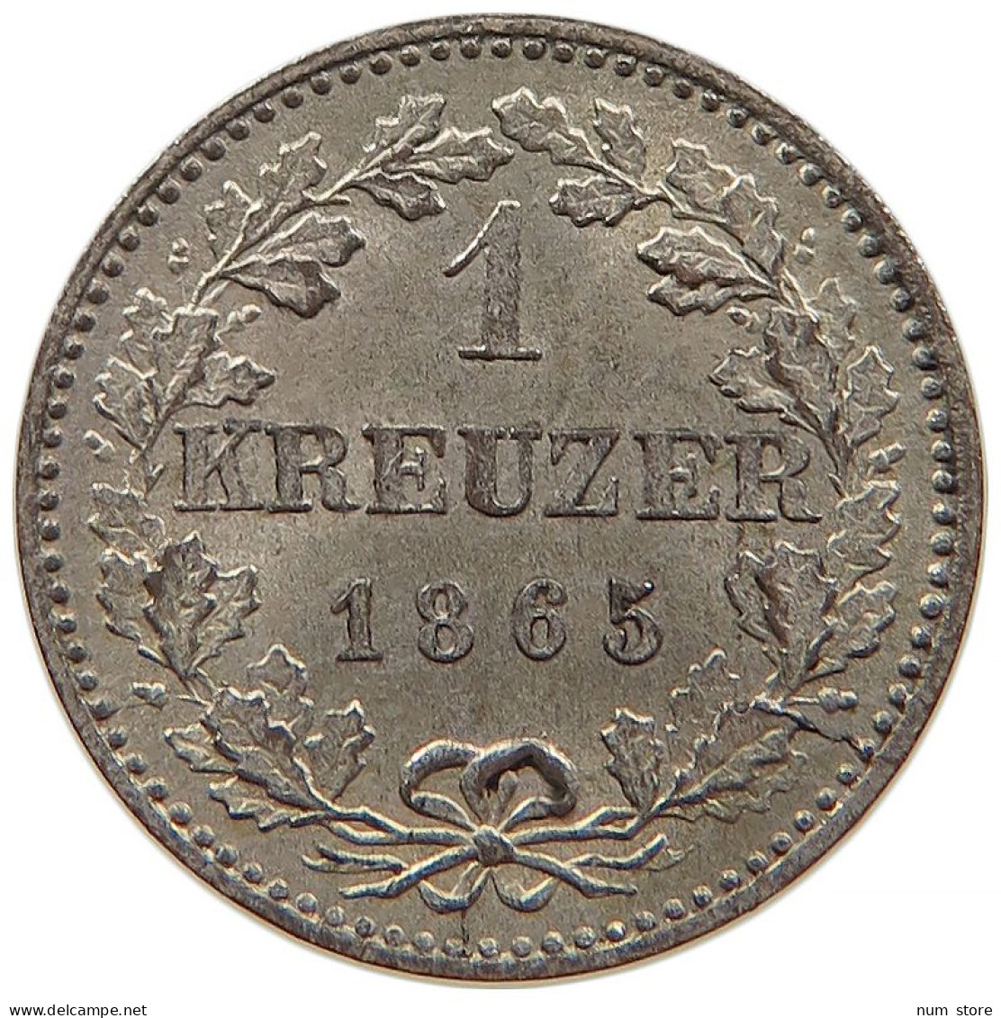 GERMAN STATES 1 KREUZER 1865 FRANKFURT #t032 1091 - Monedas Pequeñas & Otras Subdivisiones