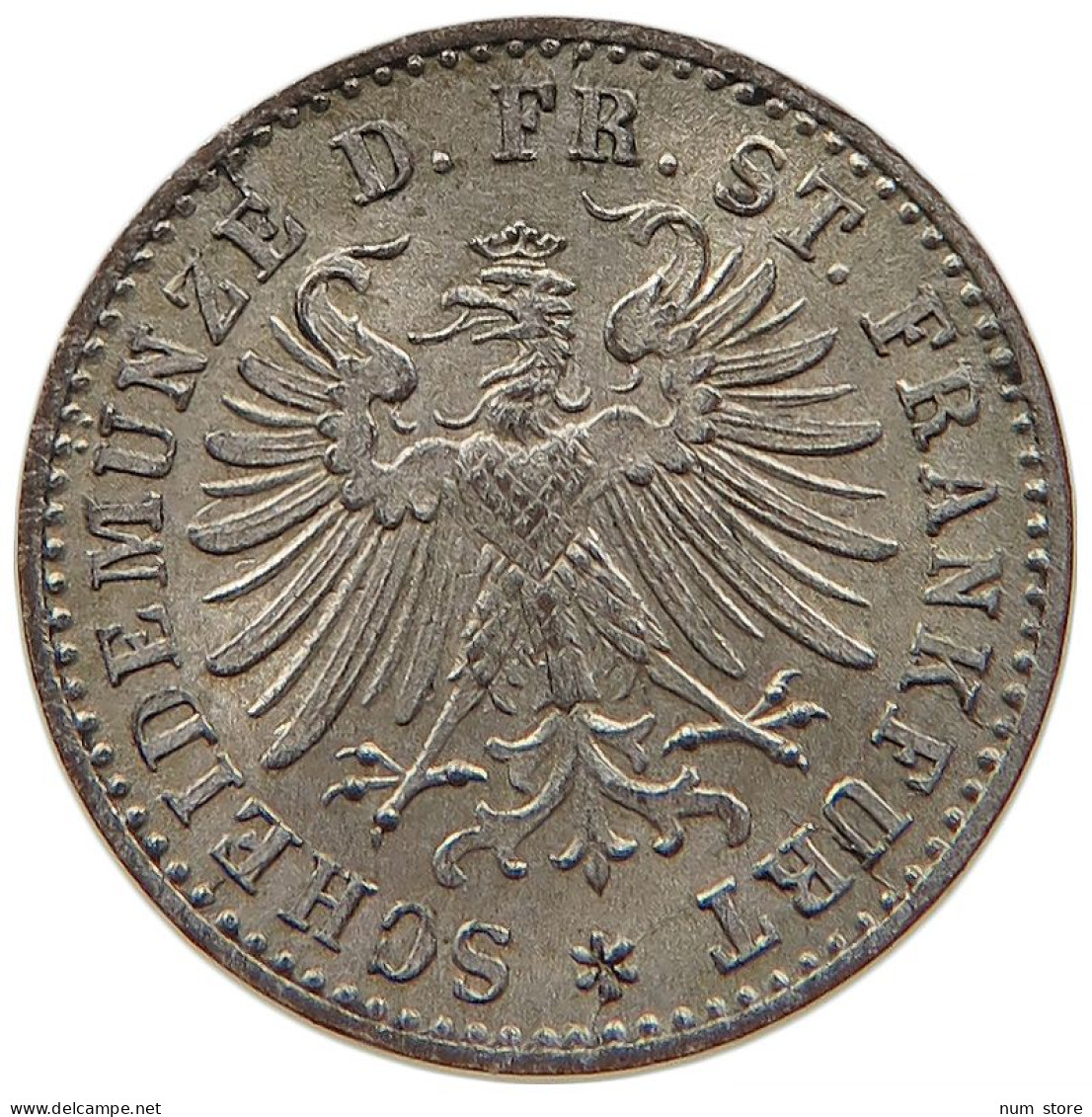 GERMAN STATES 1 KREUZER 1865 FRANKFURT #t032 1091 - Piccole Monete & Altre Suddivisioni