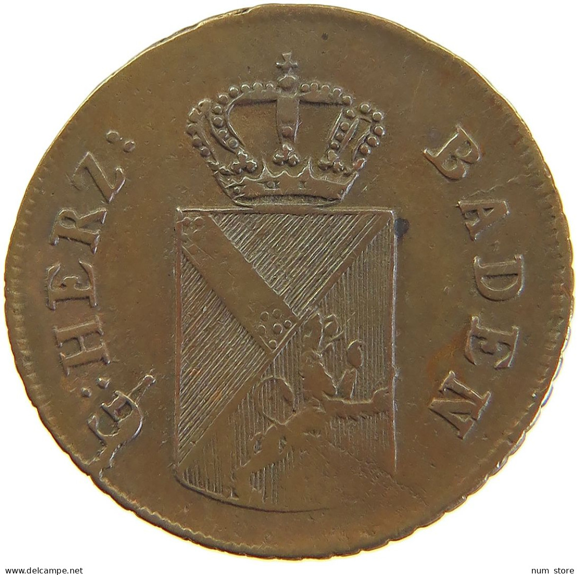 GERMAN STATES 1 KREUZER 1813 BADEN DURLACH Carl Ludwig Friedrich 1811-1818 #t032 0679 - Monedas Pequeñas & Otras Subdivisiones