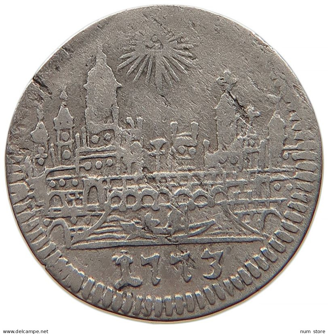 GERMAN STATES 1 KREUZER 1773 FRANKFURT #t032 1099 - Groschen & Andere Kleinmünzen