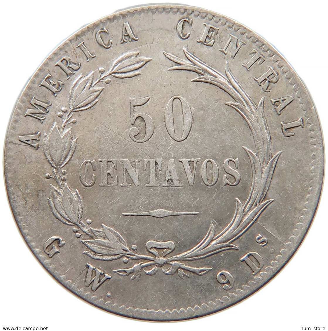 COSTA RICA 50 CENTAVOS 1880 GW #t033 0371 - Costa Rica