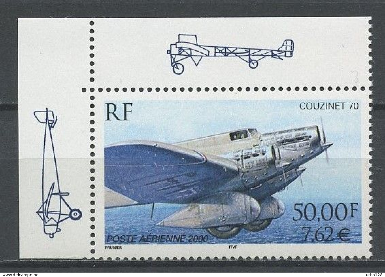 FRANCE 1999 PA N° 64a ** Dentelé 13/131/4 Neuf MNH Superbe  C 32 € Avion Plane Couzinet 70 Transports - 1960-.... Mint/hinged